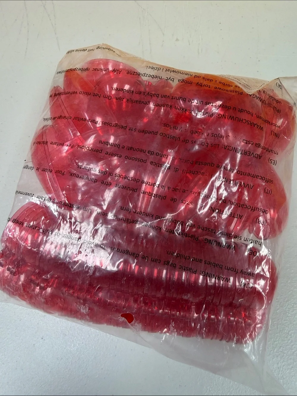 Bulk Package of Red Plastic Hearts fillable and reusable large hearts bday vday